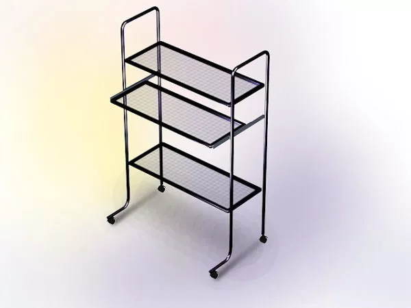Wire Shopping Cart 3d model