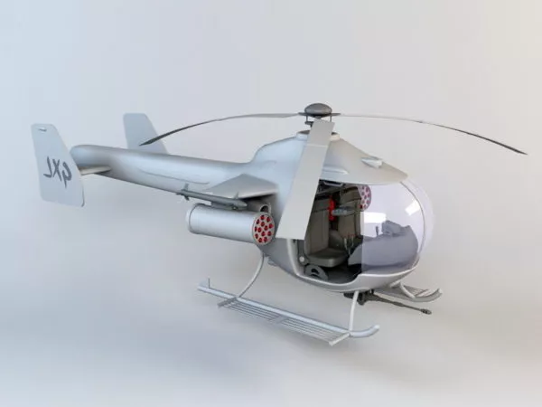 Tiny Military Helicopter 3d model Tiny Military Helicopter 3d model