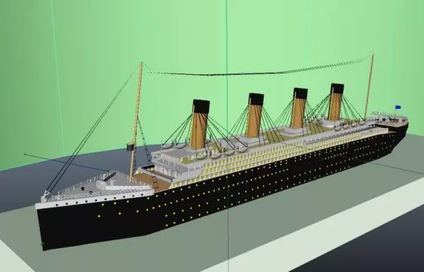 Ocean Liner Passenger Ship 3d model