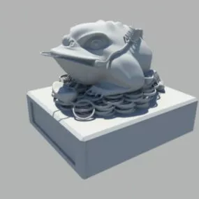 Toad Statue 3d model