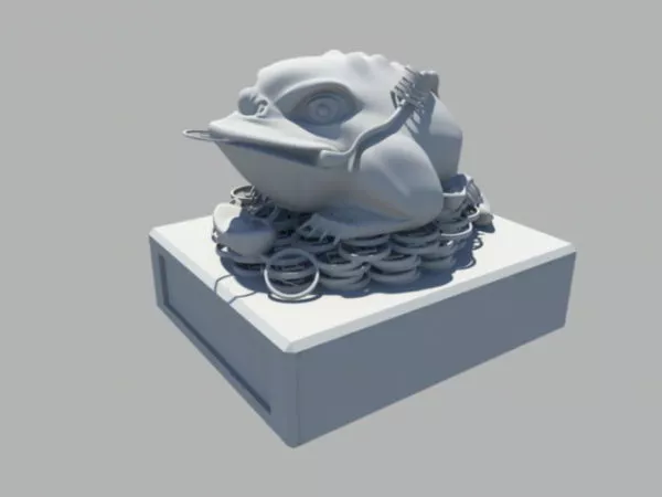 Toad Statue 3d model Toad Statue 3d model