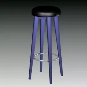 Top Round Bar Stool 3d model