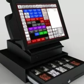Touch Screen Cash Register 3d model