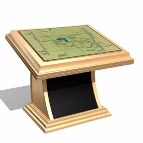 Touch Screen Information Kiosk 3d model
