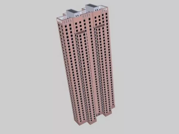 Tower Block Apartment 3d model Tower Block Apartment 3d model