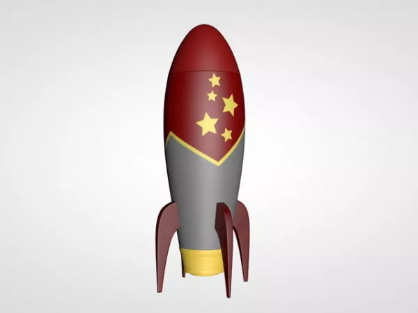 Toy Rocket 3d model Toy Rocket 3d model