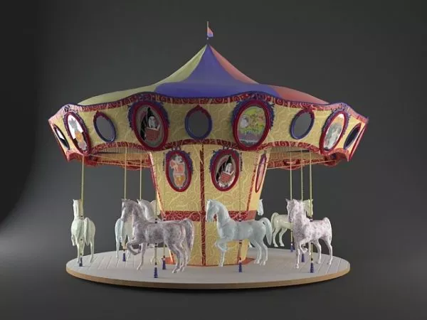 Toy Carousel Horses 3d model Toy Carousel Horses 3d model