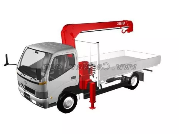 Movable Wheels Crane 3d model