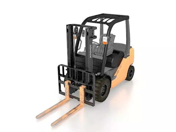 Yellow Warehouse Forklift 3d model