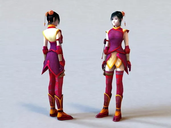Traditional Chinese Beautiful Girl 3d model Traditional Chinese Beautiful Girl 3d model