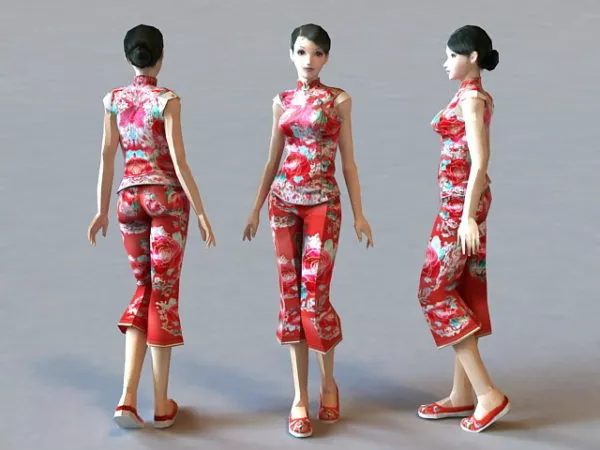Scifi Girl Robot Character On Emergency Bed 3d model