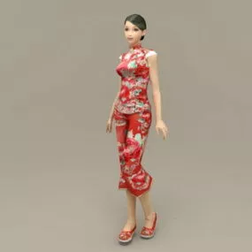 Traditional Chinese Woman 3d model