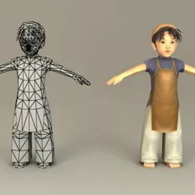 Traditional Korean Boy 3d model