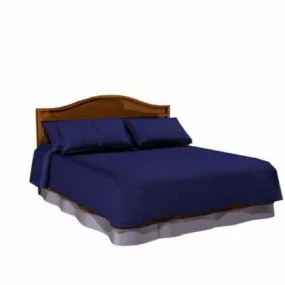 Traditional Platform Bed 3d model