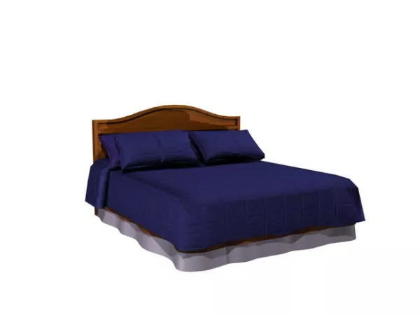 Traditional Platform Bed 3d model Traditional Platform Bed 3d model