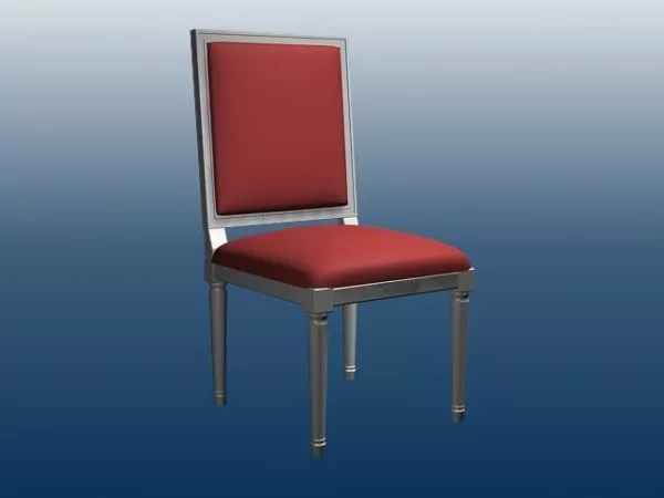 Traditional Upholstered Dining Chair 3d model Traditional Upholstered Dining Chair 3d model