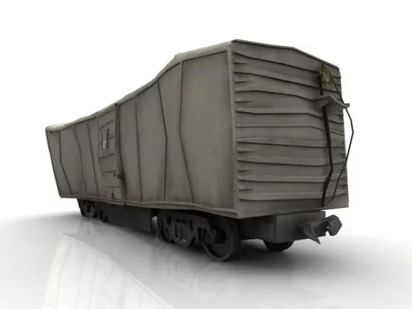 Abandoned Train Scene 3d model