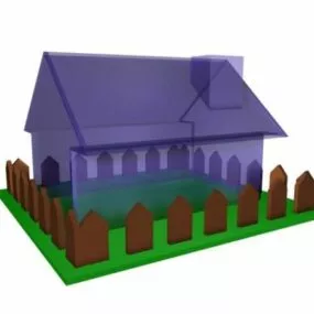 Transparent Plastic House Toy 3d model