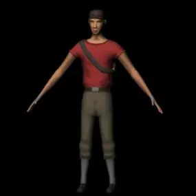 Traveler Man People Character 3d model