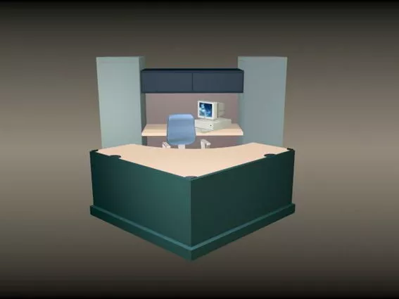 Triangle Reception Desk 3d model Triangle Reception Desk 3d model