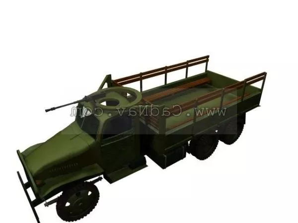 Trucks With Heavy Machine Guns 3d model Trucks With Heavy Machine Guns 3d model