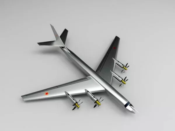 Tu-95 Bear Bomber 3d model Tu-95 Bear Bomber 3d model