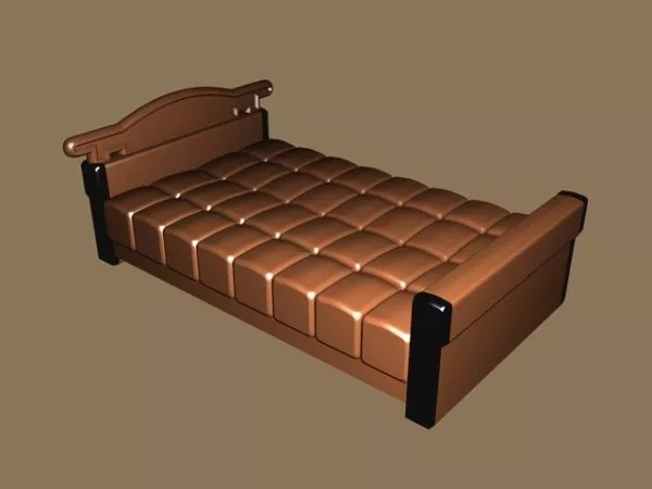 Twin Size Mattress Bed 3d model Twin Size Mattress Bed 3d model