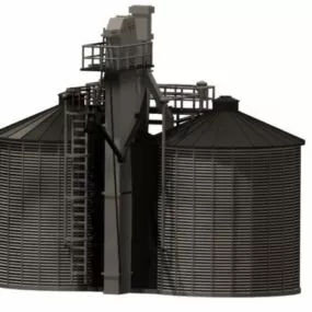 Twin Storage Silo 3d model