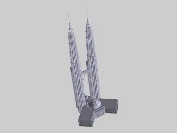 Highrise Skyscraper Apartment Building 3d model