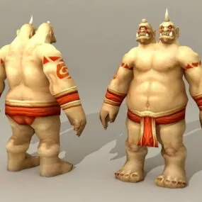 Two Headed Ogre 3d model