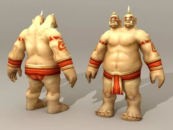 Two Headed Ogre 3d model Two Headed Ogre 3d model