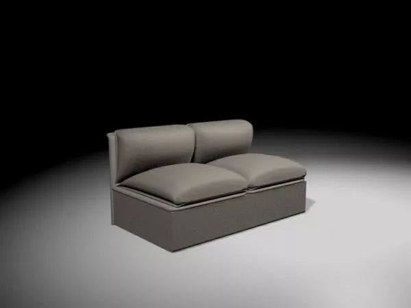 Two Cushion Couch 3d model Two Cushion Couch 3d model