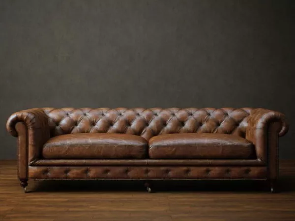 Two Seater Leather Chesterfield Sofa 3d model Two Seater Leather Chesterfield Sofa 3d model