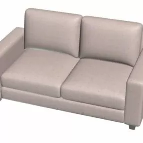 Two Seats Upholstered Sofa 3d model