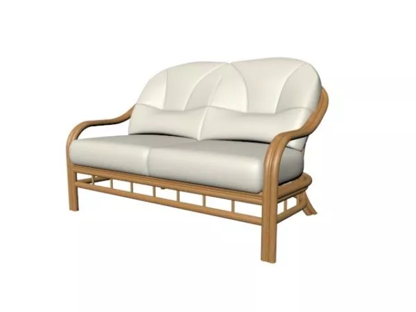 Two Seats Upholstered Settee Sofa 3d model Two Seats Upholstered Settee Sofa 3d model