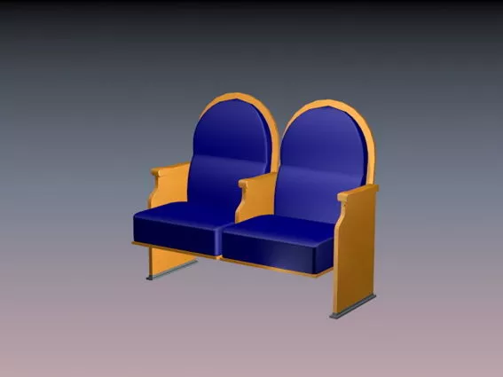 Two Seater Waiting Chair 3d model Two Seater Waiting Chair 3d model