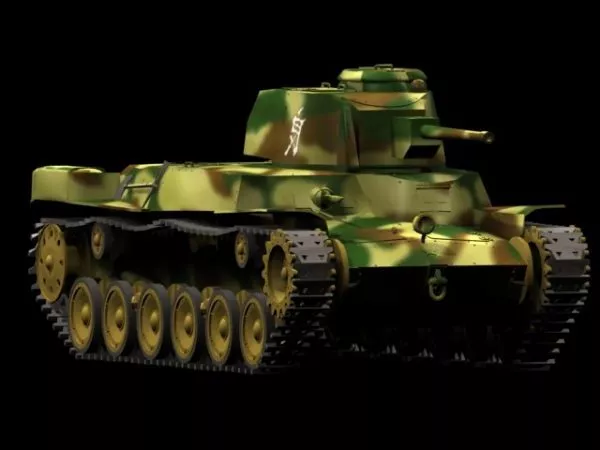 Type 97 Middle Tank 3d model Type 97 Middle Tank 3d model