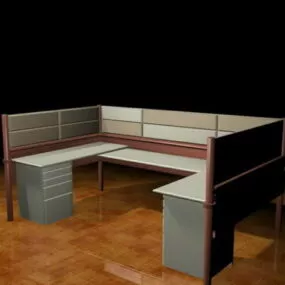 U-shaped Cubicle 3d model
