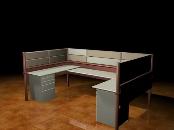 Cluster Cubicle Workstation 3d model
