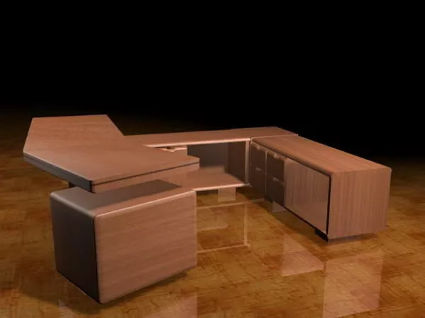 U Shaped Executive Desk 3d model U Shaped Executive Desk 3d model