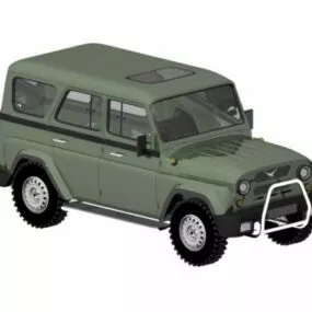 Uaz Hunter 4-door Suv 3d model