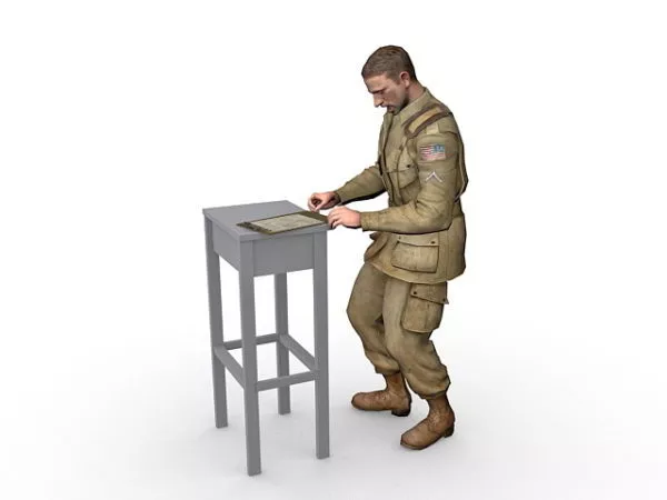 Us Ww2 American Soldier 3d model Us Ww2 American Soldier 3d model