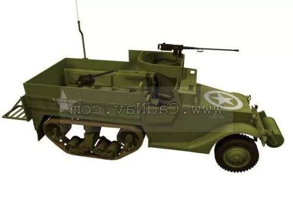 Usa M3 Armored Half-tracks 3d model Usa M3 Armored Half-tracks 3d model