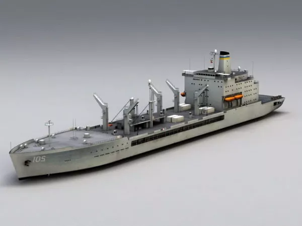 Usns Patuxent Replenishment Oiler 3d model Usns Patuxent Replenishment Oiler 3d model