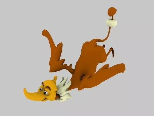 Ugly Bird Character 3d model Ugly Bird Character 3d model