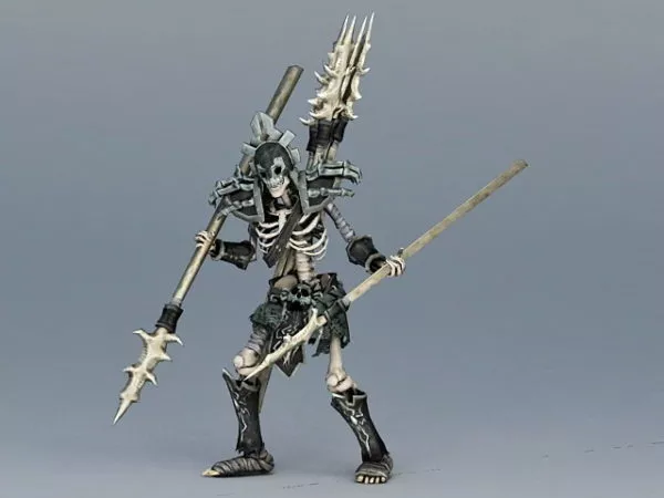 Undead Skeleton Spearman 3d model Undead Skeleton Spearman 3d model