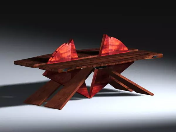 Unique Wood Coffee Table 3d model Unique Wood Coffee Table 3d model
