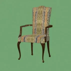 Upholstered Antique Chair 3d model