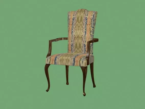 Upholstered Antique Chair 3d model Upholstered Antique Chair 3d model