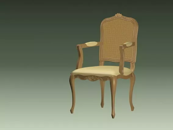 Upholstered Arm Chair 3d model Upholstered Arm Chair 3d model